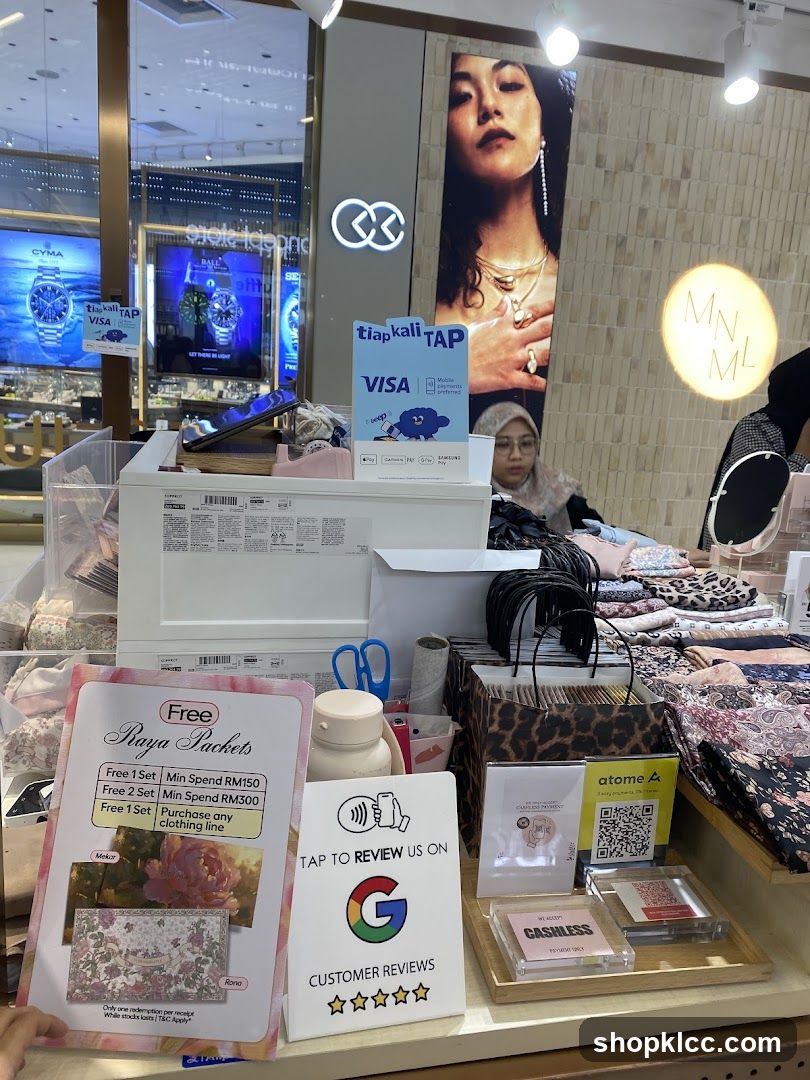 Store display with promotional materials