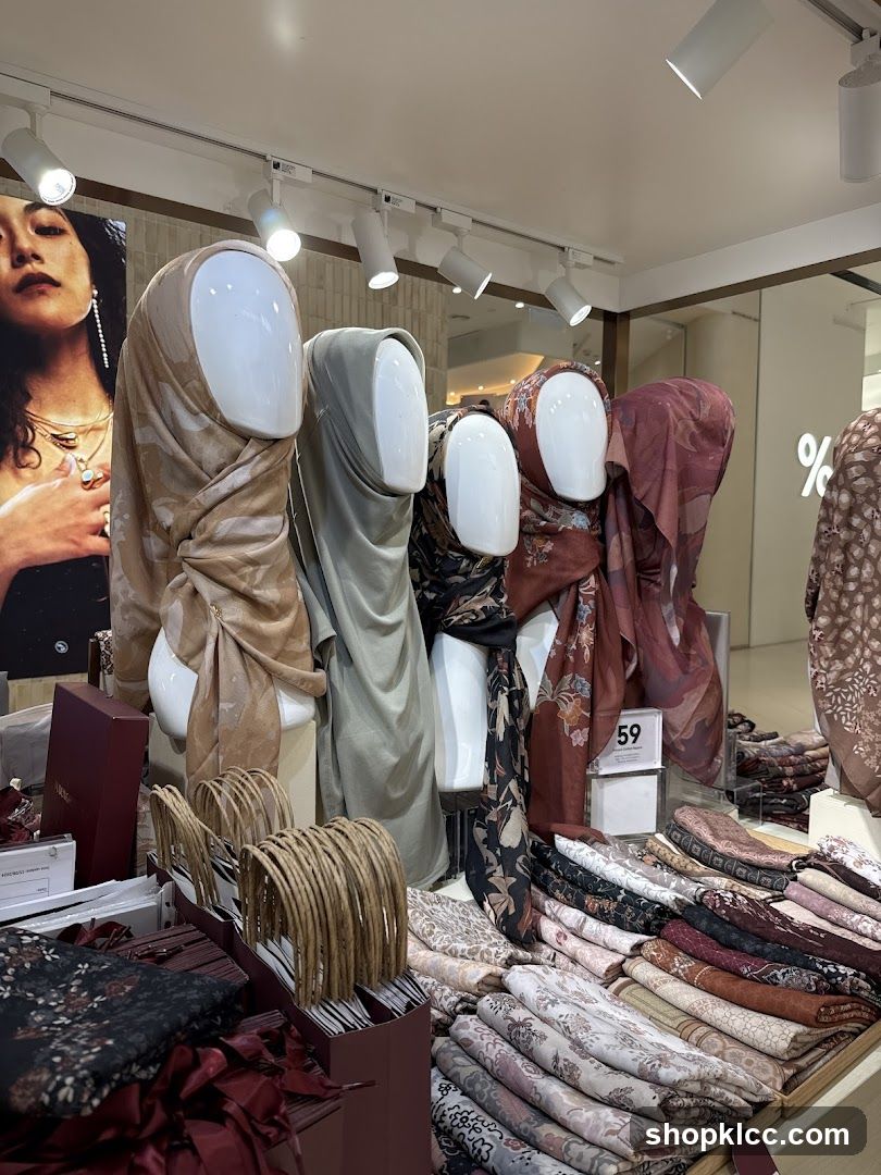 Mannequins Displaying Scarves