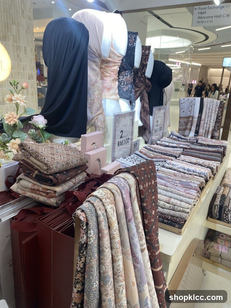 Display of Scarves and Hijabs