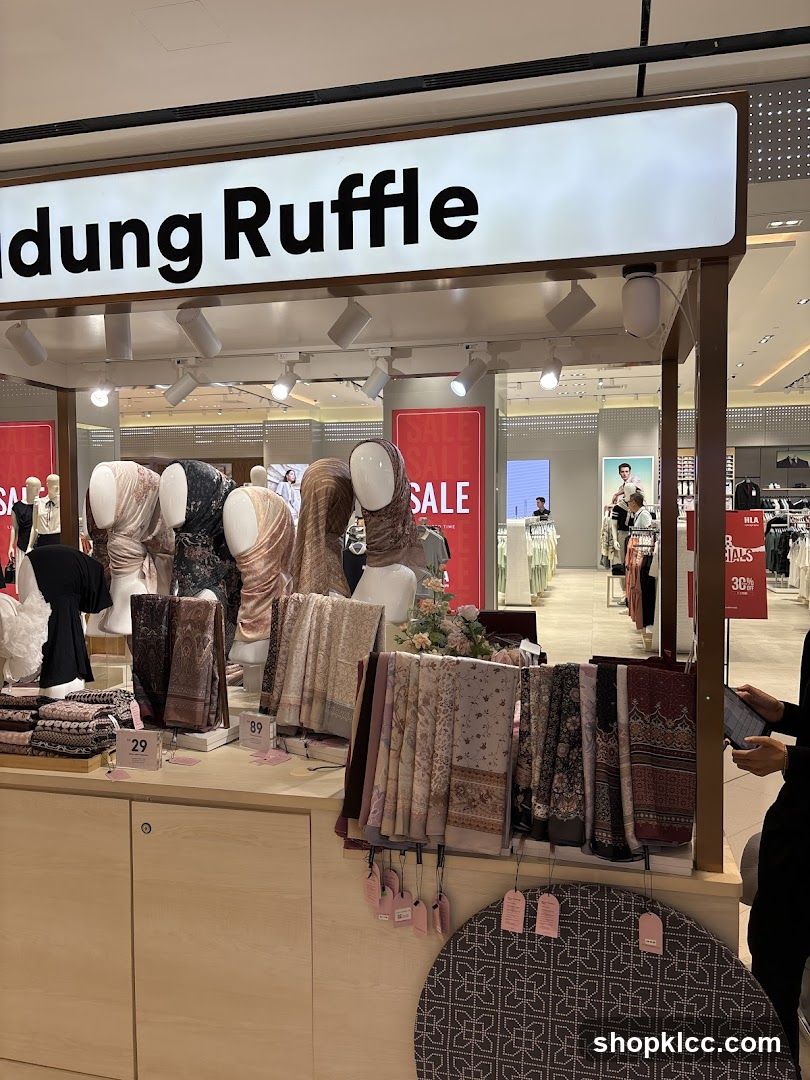 Scarf Display with Sale Signs