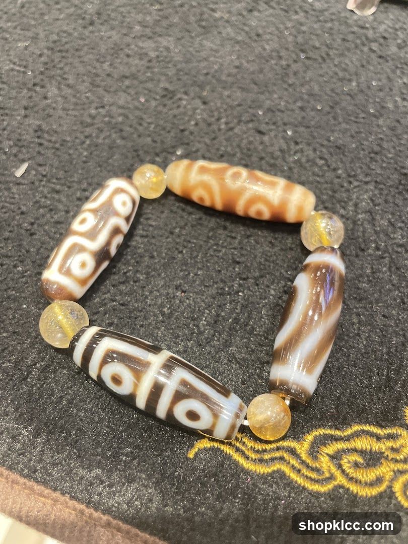 Bracelet with Dzi Beads