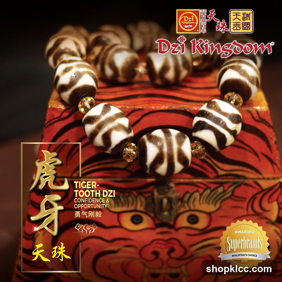 Tiger Tooth Dzi Bracelet