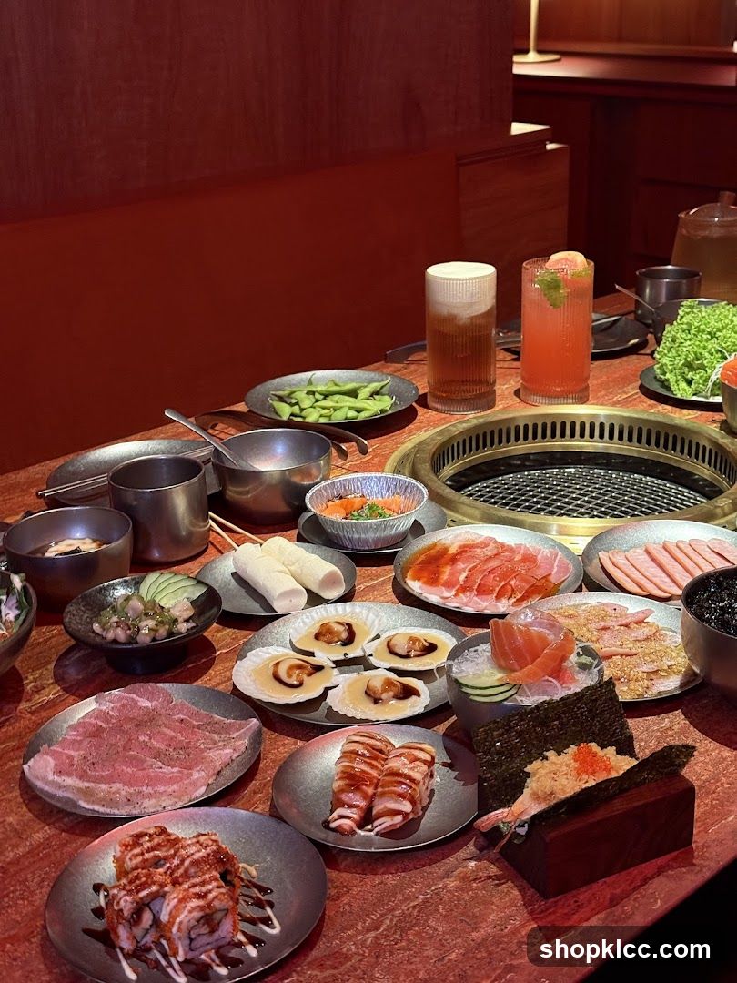 Table full of food