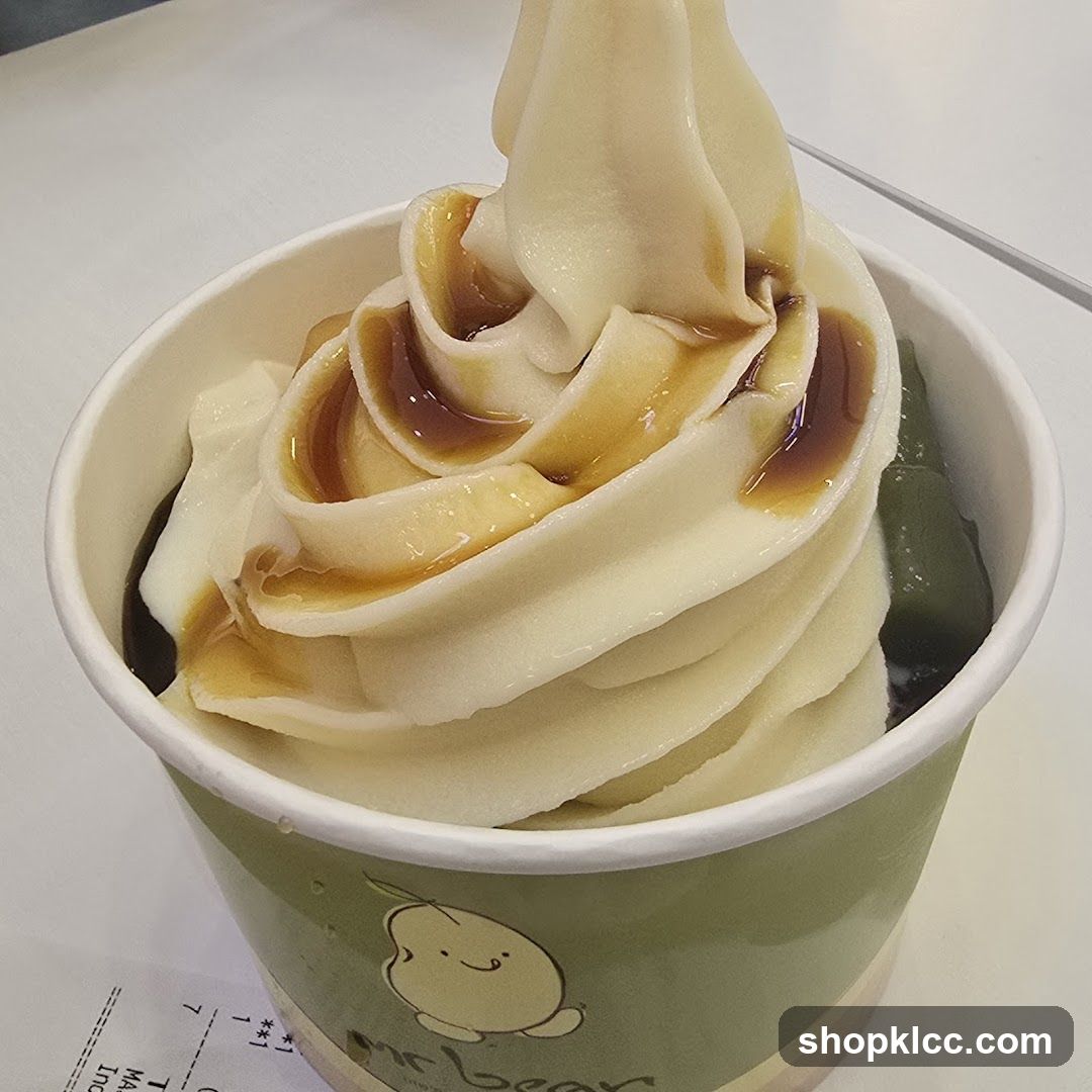 Soft Serve Ice Cream with Syrup