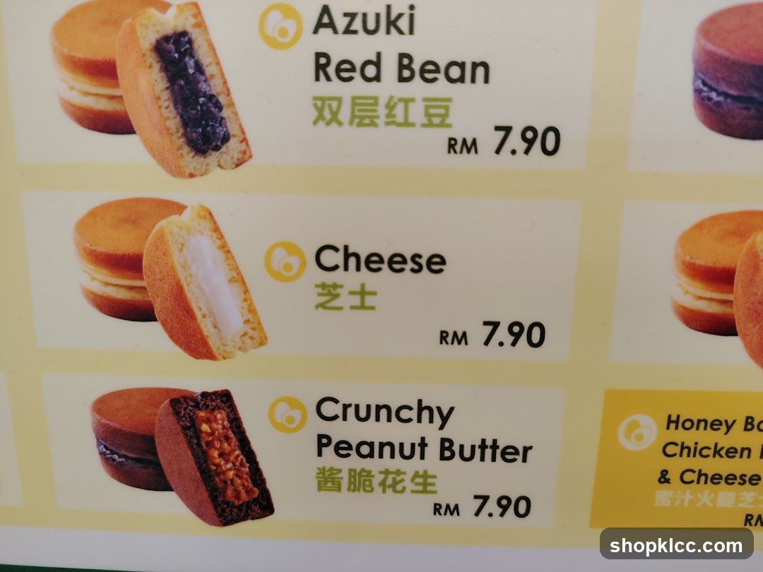 Dorayaki Menu