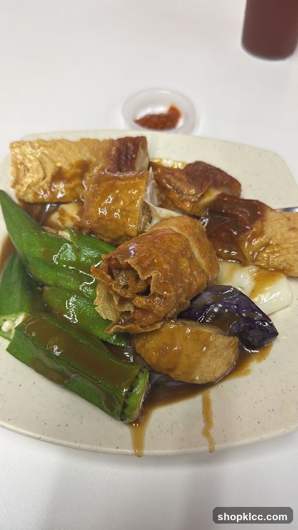 Plate of Fried Food with Okra and Eggplant
