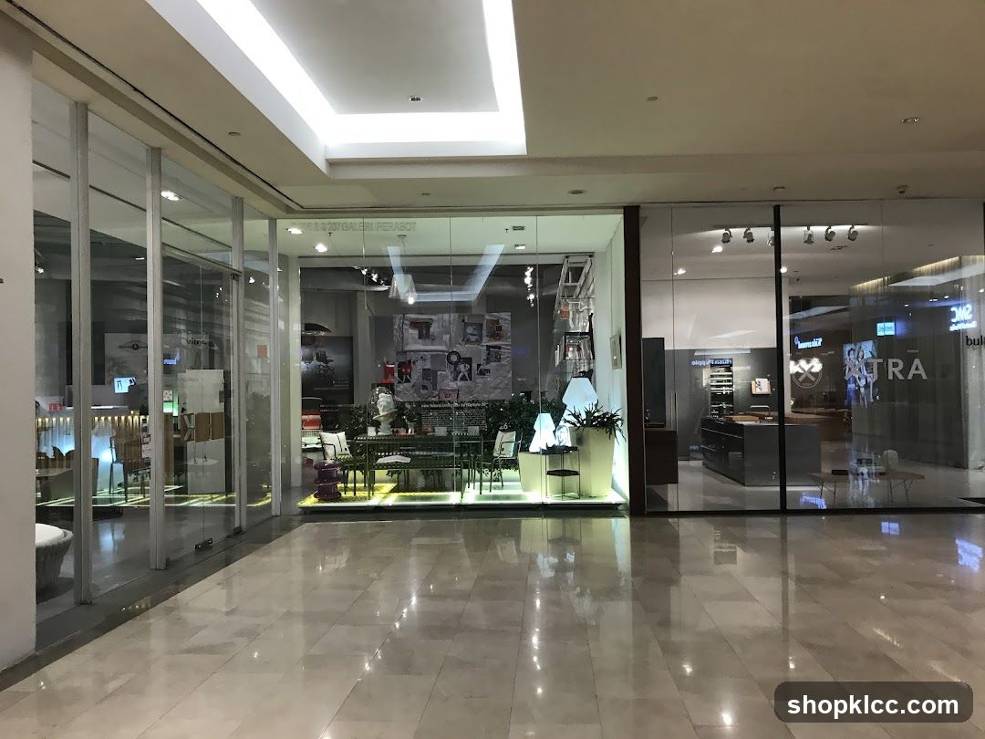 Mall Interior with Storefronts
