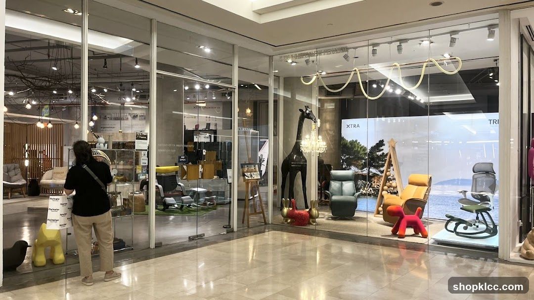 Store Interior with Furniture and Decorations