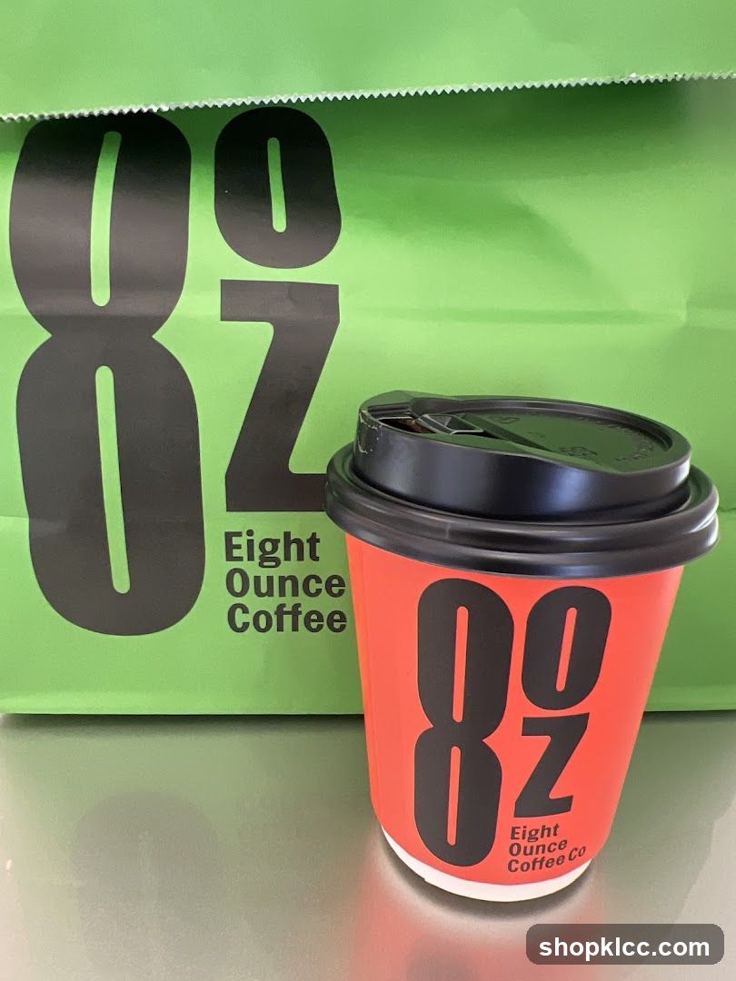 Eight Ounce Coffee Cup and Bag