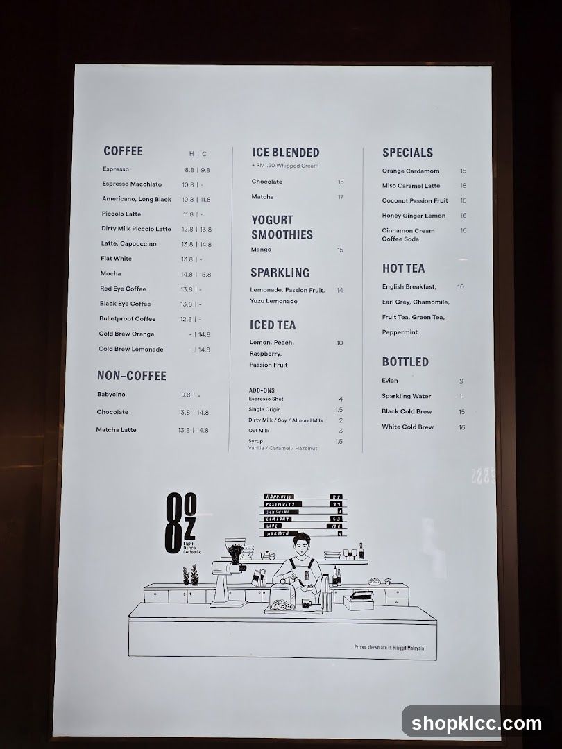 Coffee Menu