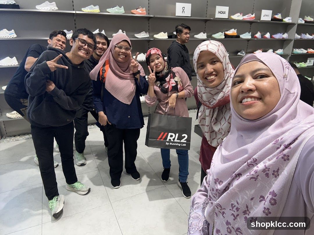 Group of people in a shoe store