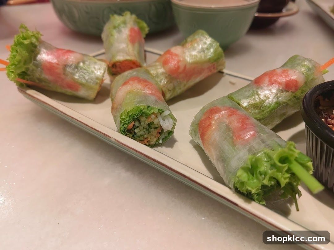Spring Rolls on a Plate