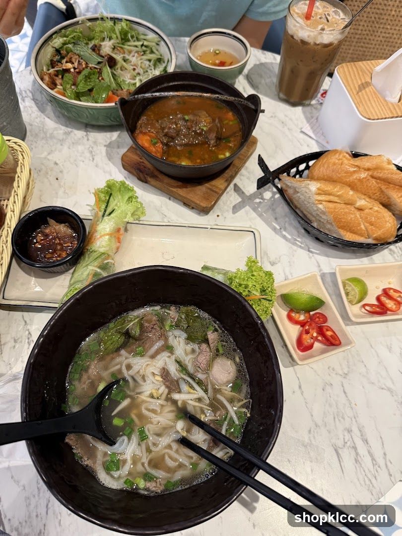 Vietnamese Pho Meal Spread