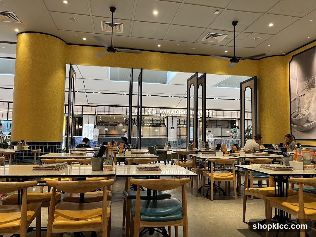 Dining Interior with Yellow Walls and Glass Doors
