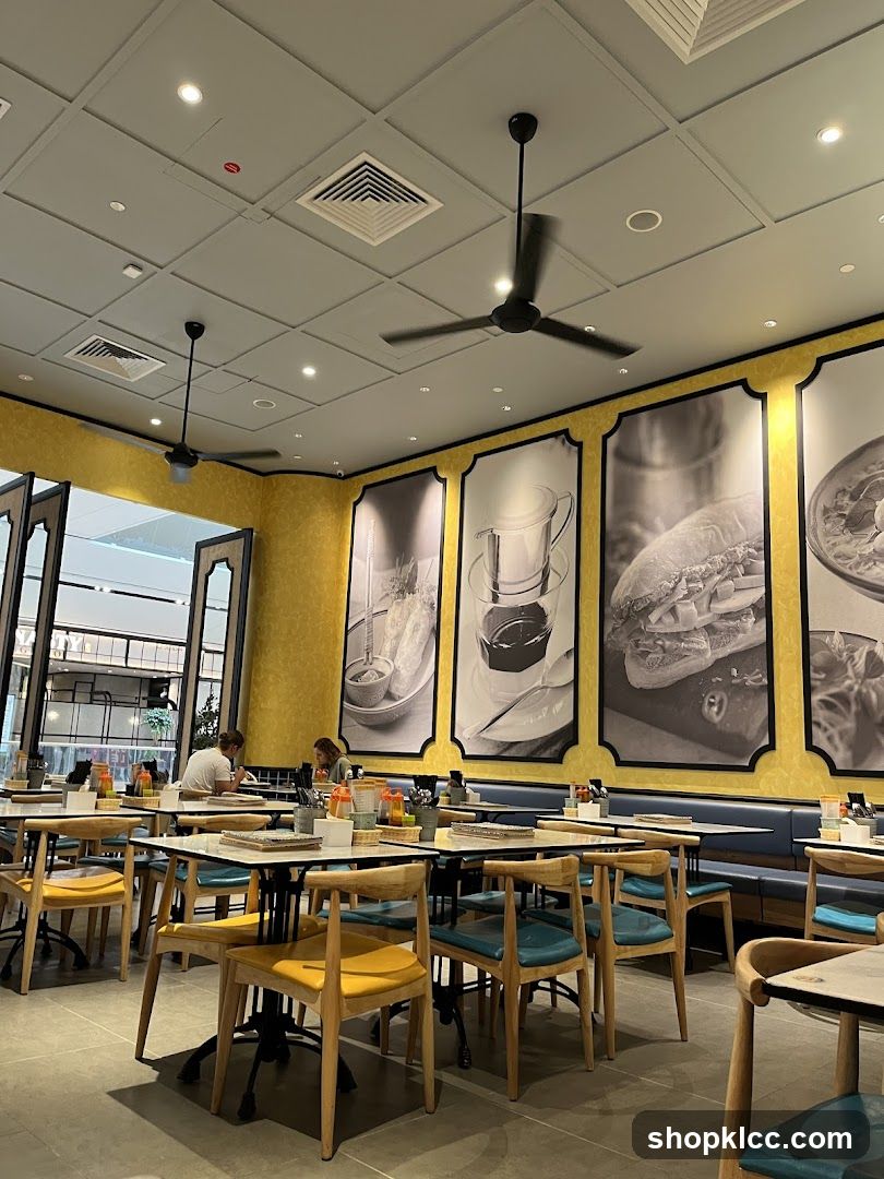 Restaurant Interior with Artistic Wall Decor