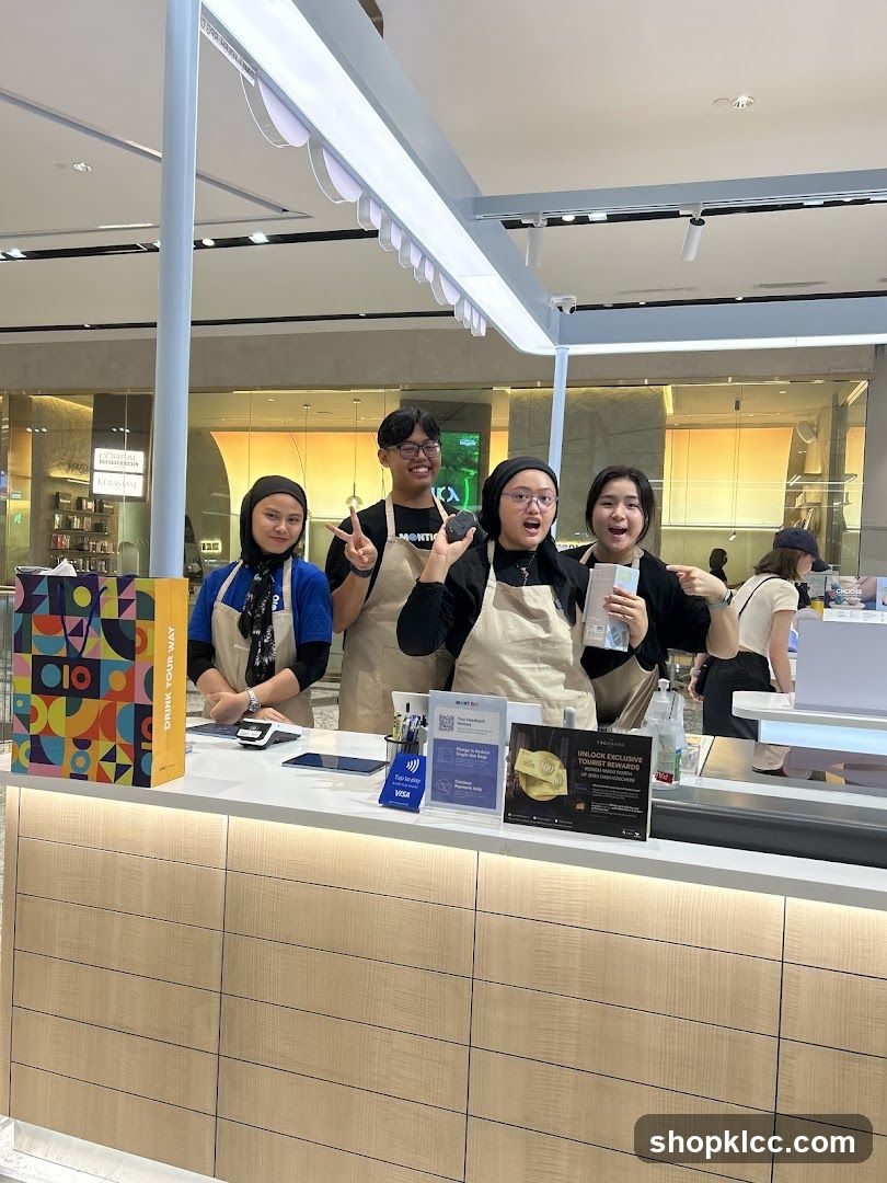 Staff at a counter