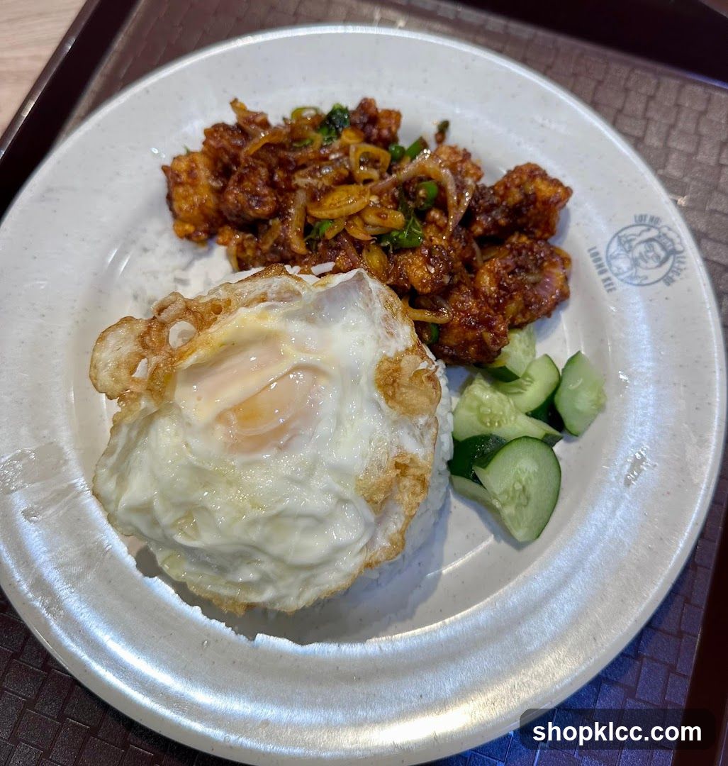 Fried Rice with Fried Egg and Stir-fry