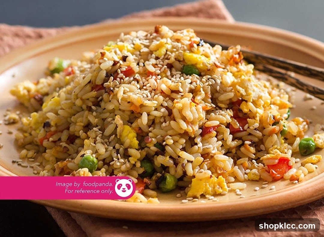 Fried Rice with Vegetables and Sesame Seeds