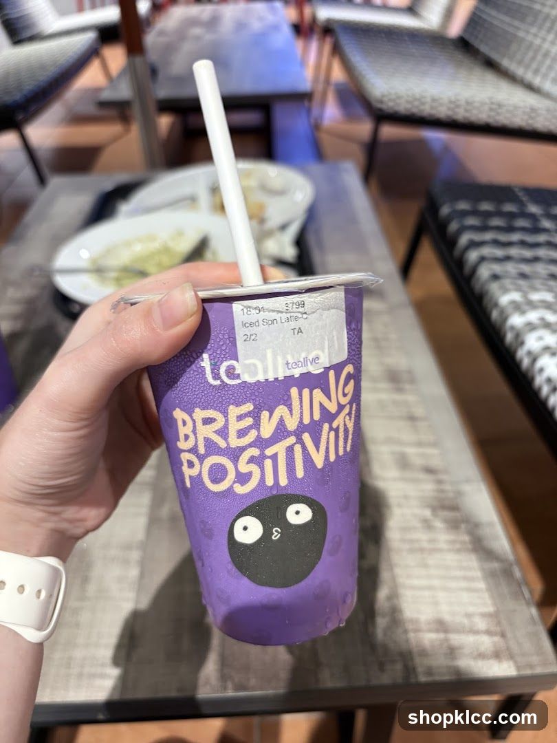 Tealive Cup with 'Brewing Positivity'
