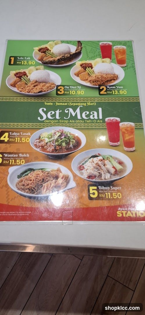 Set Meal Menu Board