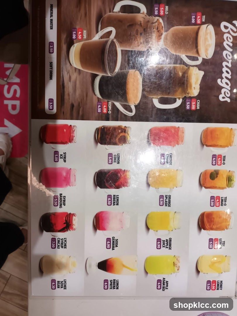 Beverages Menu