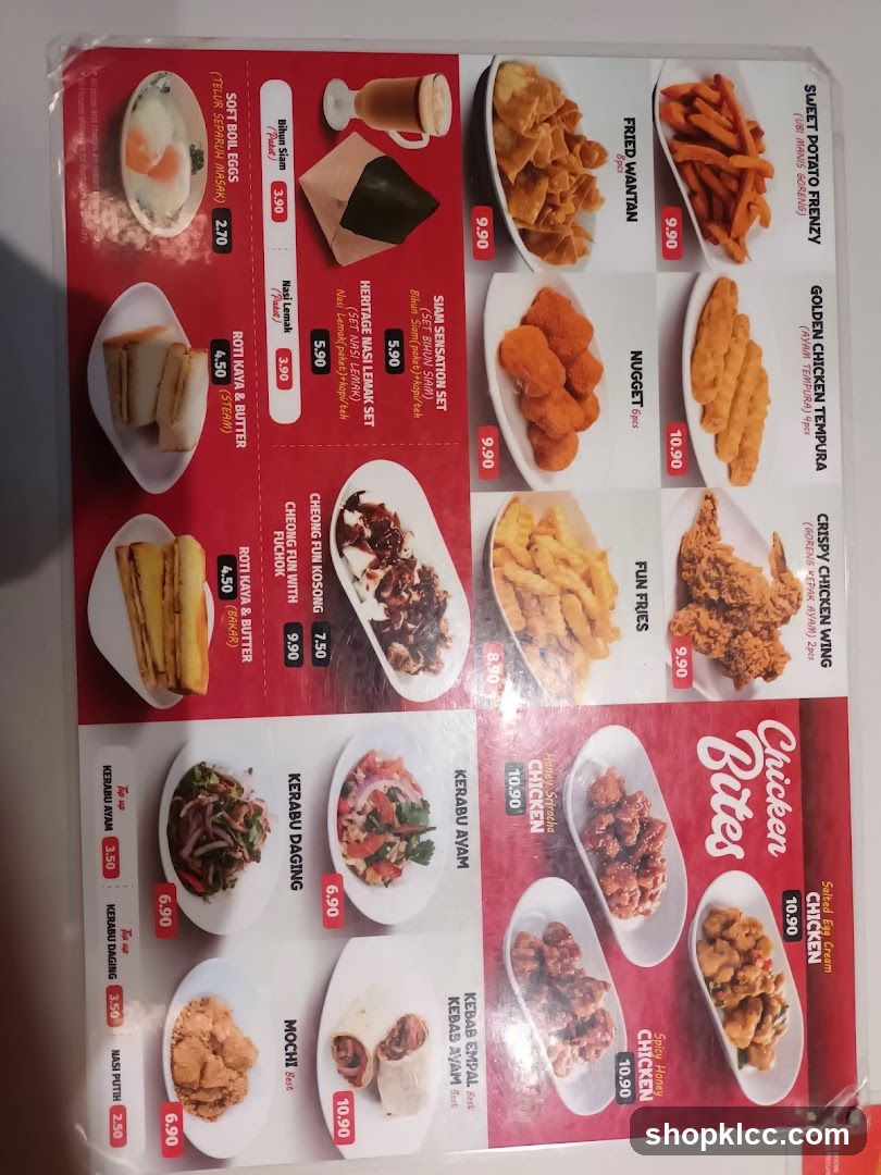 Chicken Bites Menu