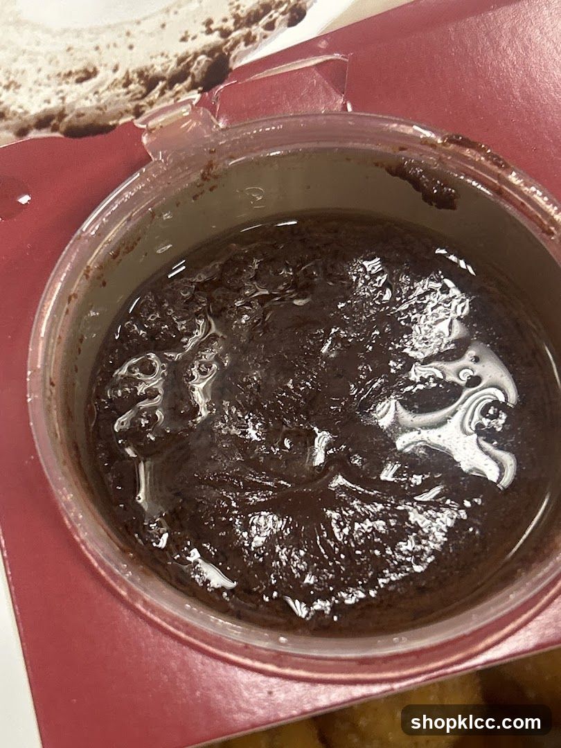 Chocolate dessert in a container