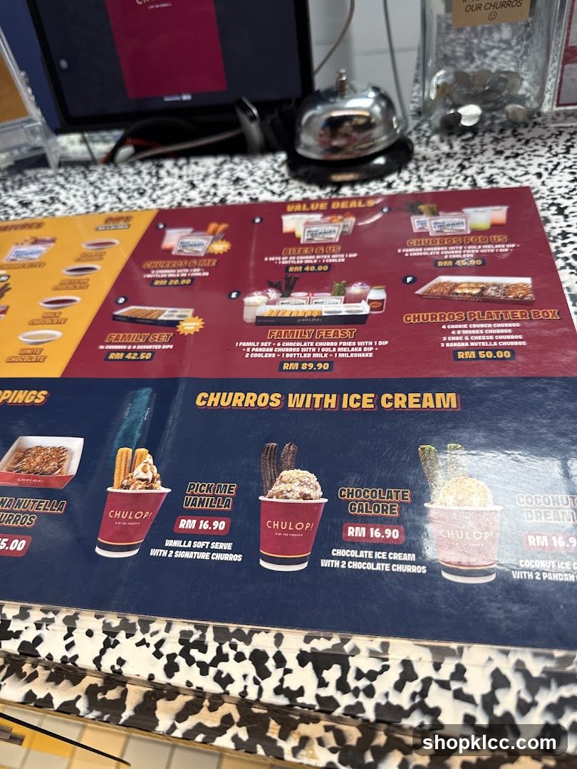 Churros Menu