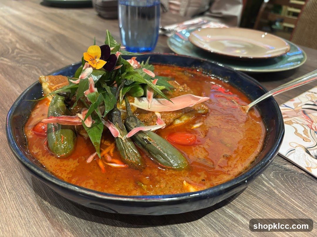 Curry Dish with Vegetables and Flowers