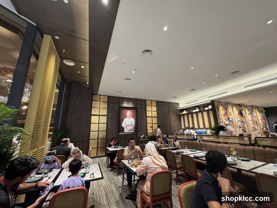 Restaurant Interior with Patrons