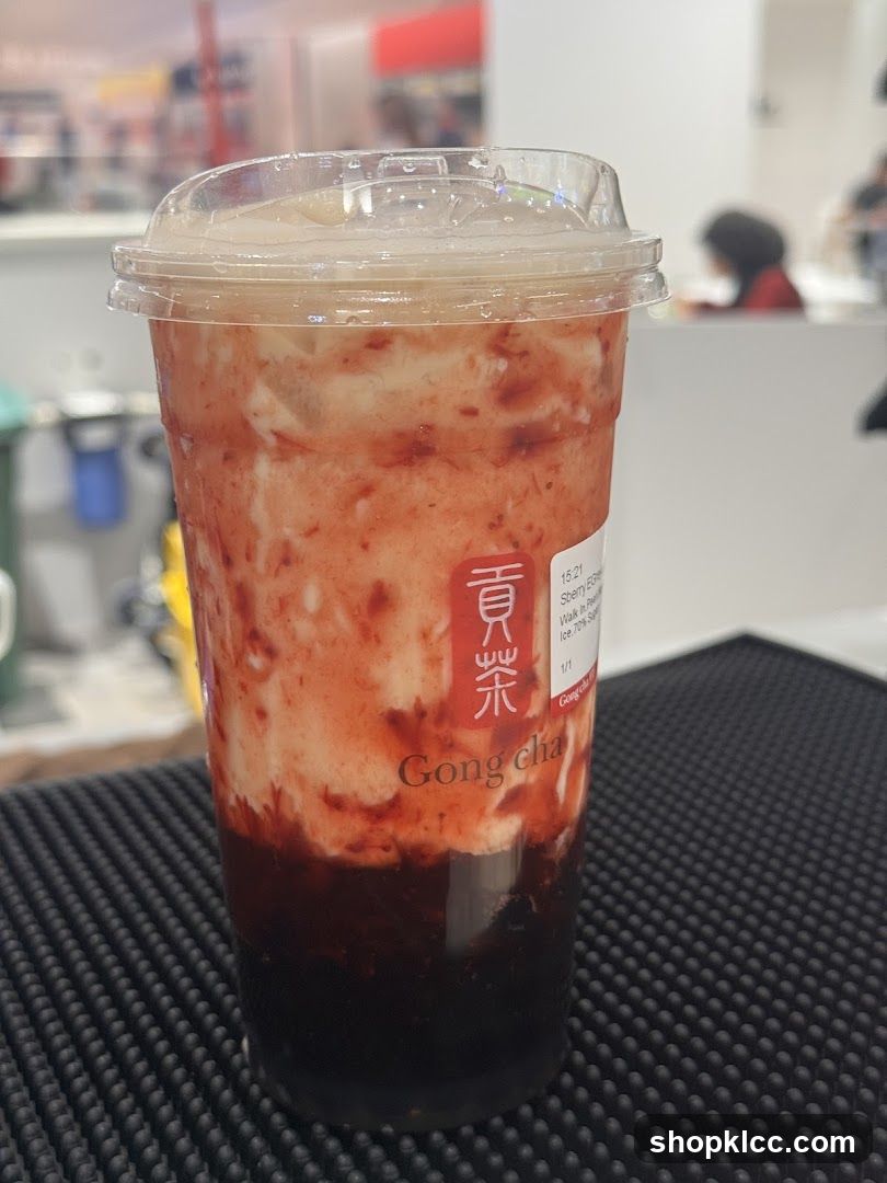 Beverage Cup with Gong Cha Branding
