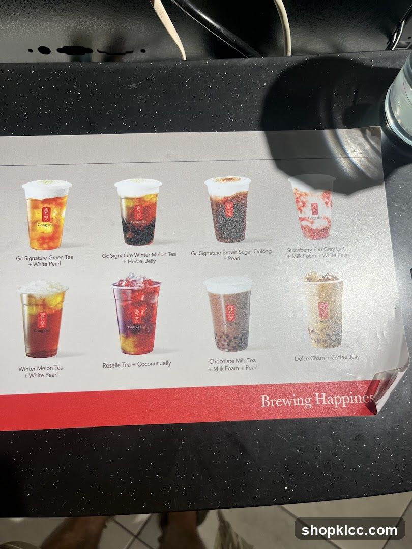 Beverage Menu Display