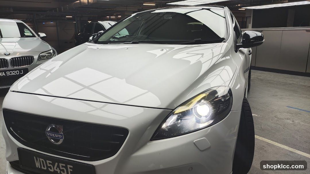 White Volvo Car
