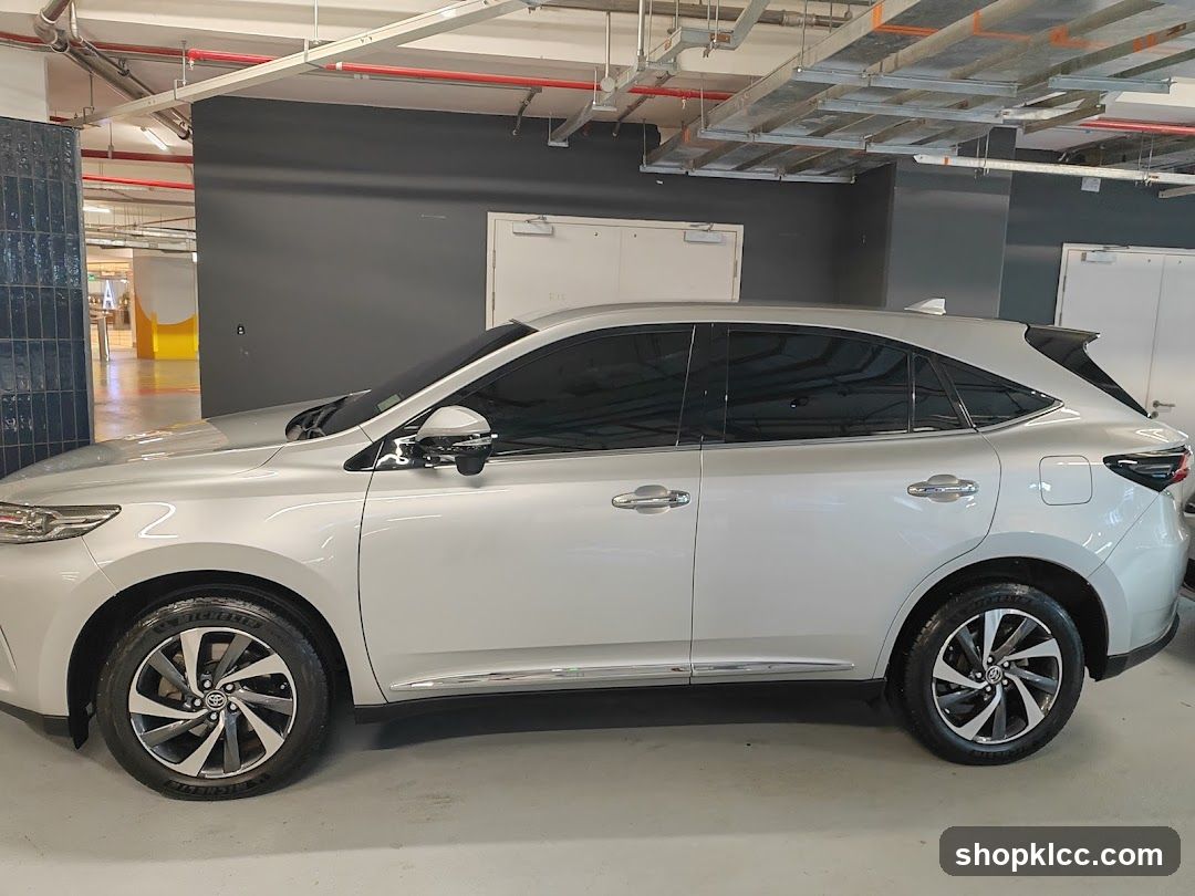 Silver SUV in Parking Garage