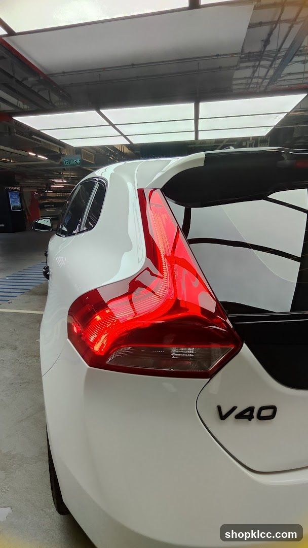 White Volvo V40 Rear Detail