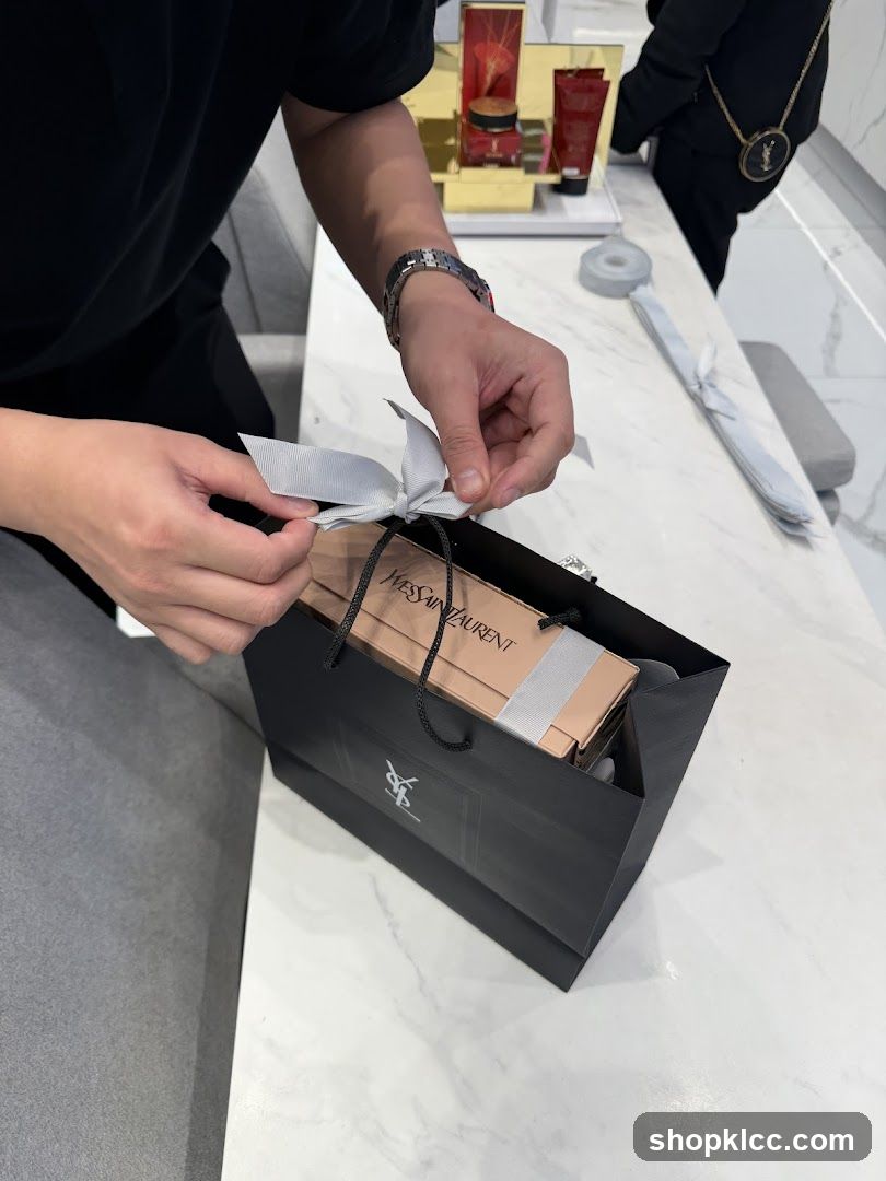 Gift Bag Being Tied