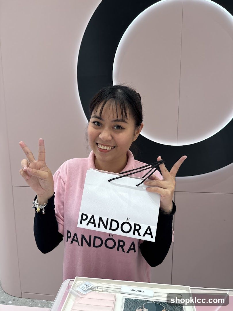 Pandora Employee with Shopping Bag