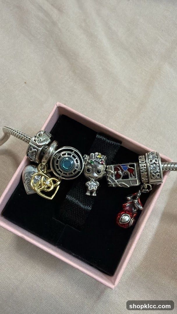 Charm Bracelet with Marvel Themed Charms