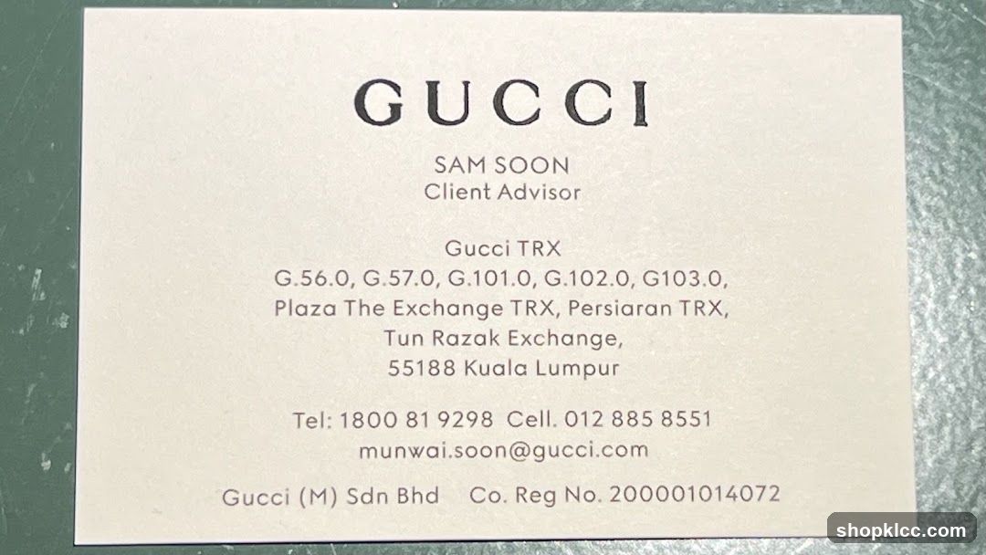 Gucci Business Card