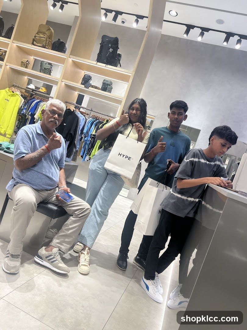 People in a clothing store