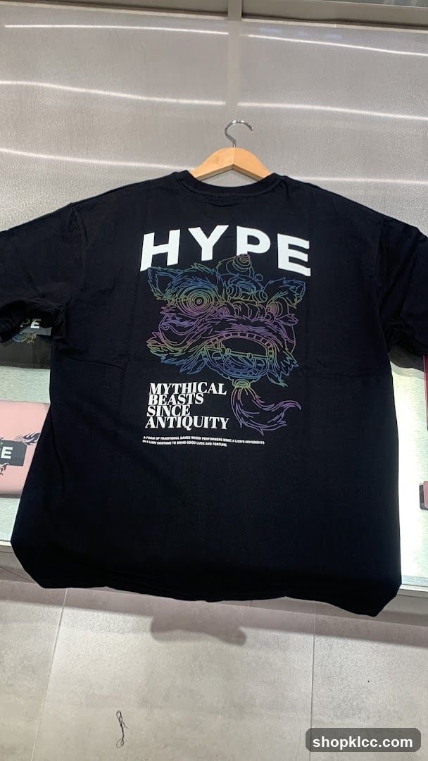 Black T-shirt with graphic print