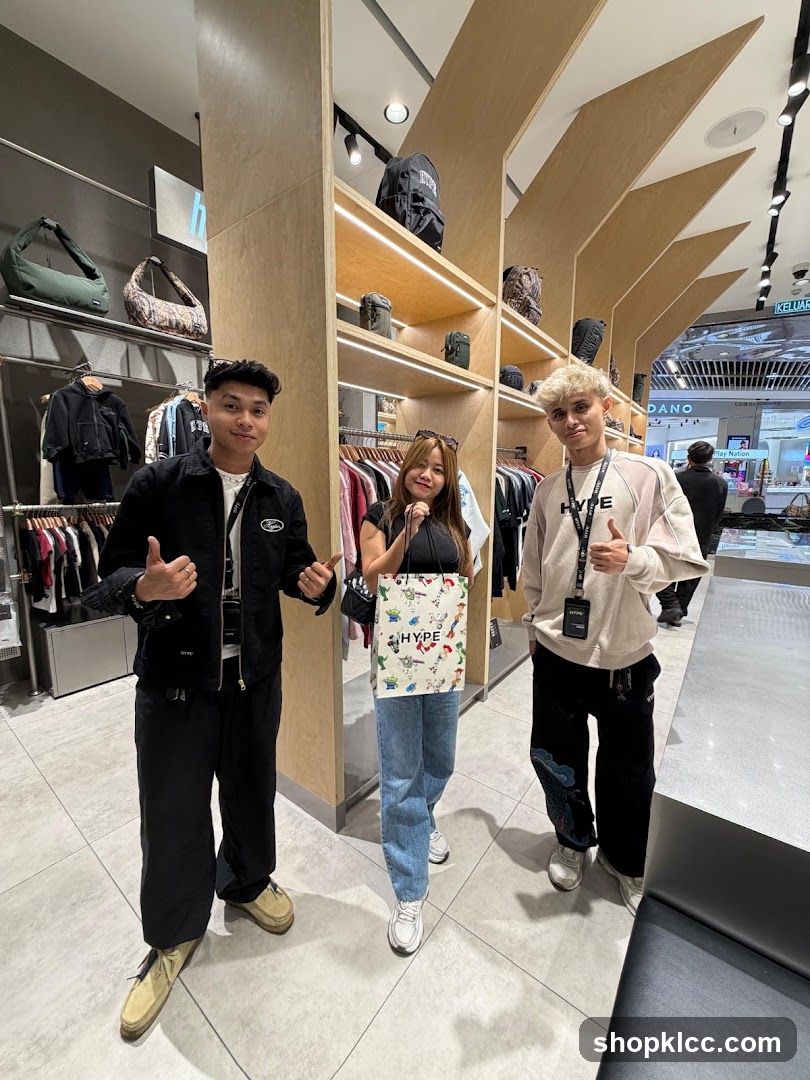 People in a clothing store