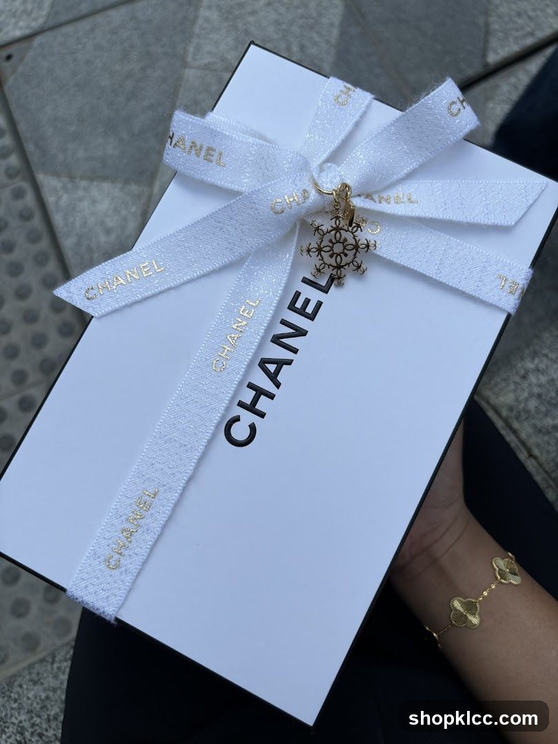 Chanel Gift Box with Snowflake Charm