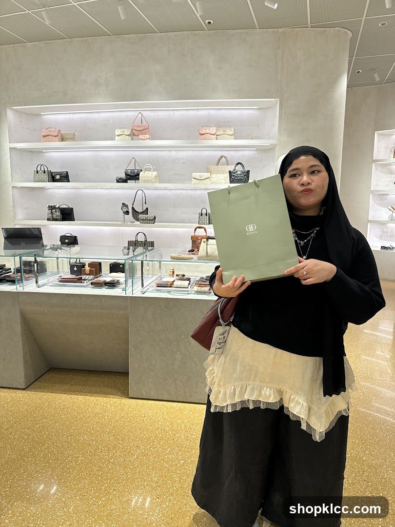 Woman Holding a Shopping Bag in a Store