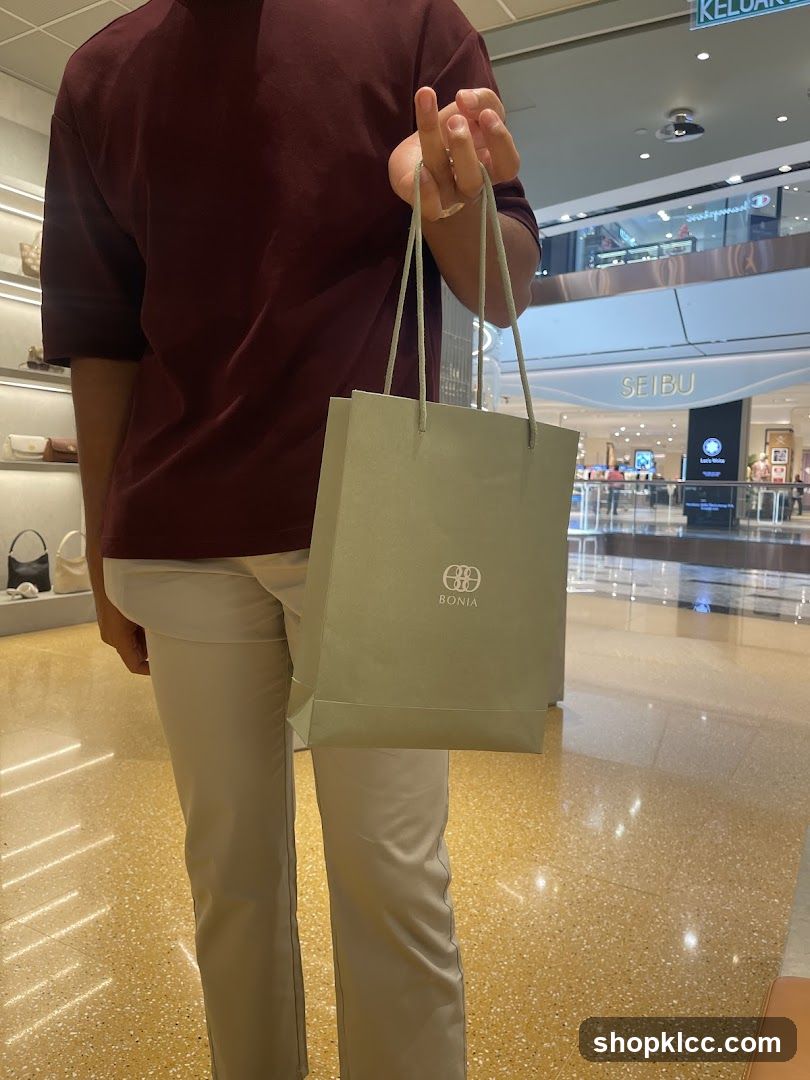 Person holding a shopping bag