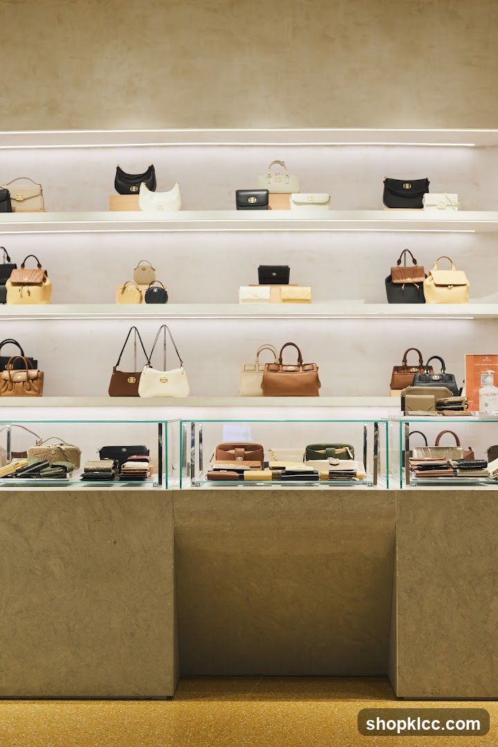 Display of Handbags and Accessories