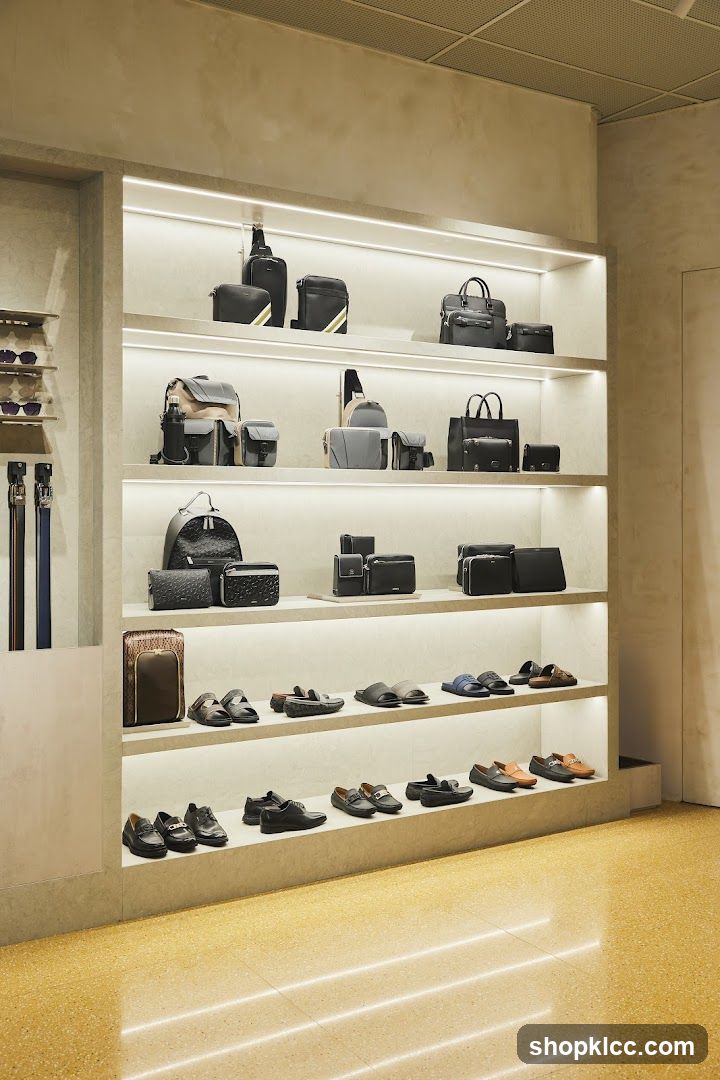 Store Display of Bags and Shoes