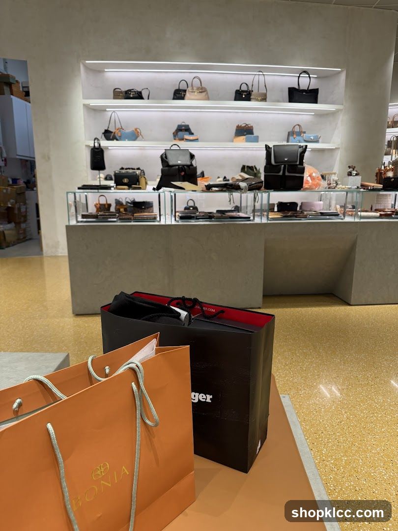 Shopping Bags and Display of Handbags