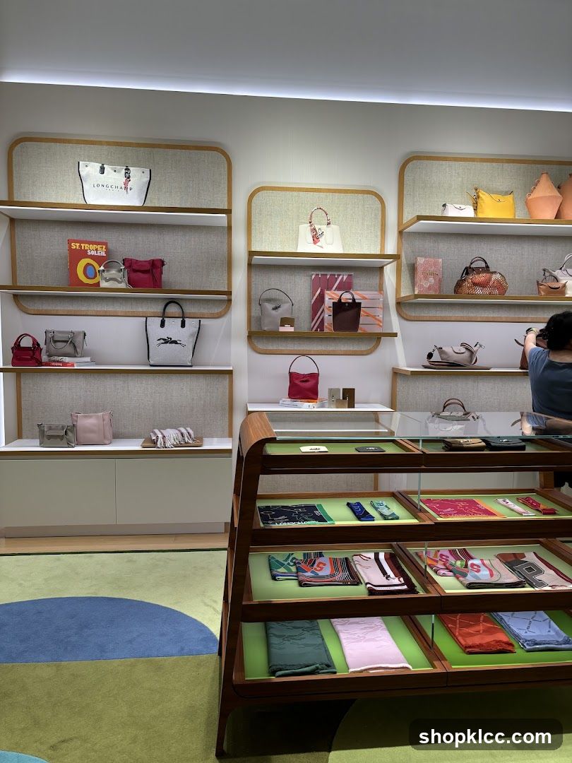 Bags and Scarves Display