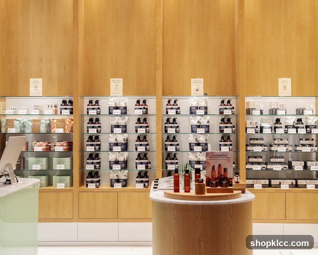 Store Interior with Skincare Products